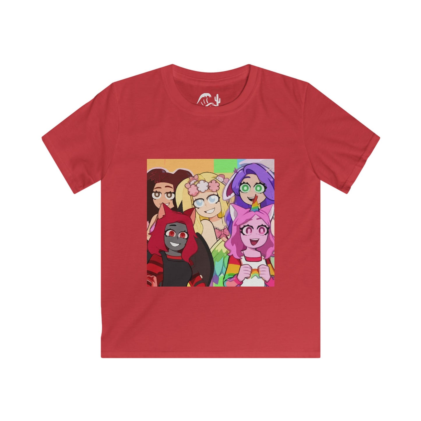 Colorful Cartoon Friends Kids Tee
