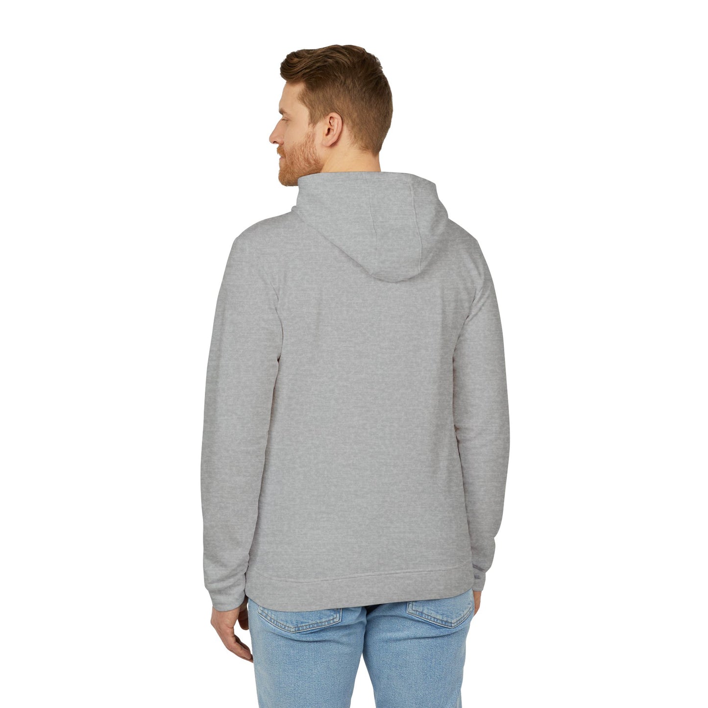 Adidas Fleece Hoodie – Minimalist Skyline Logo Pullover