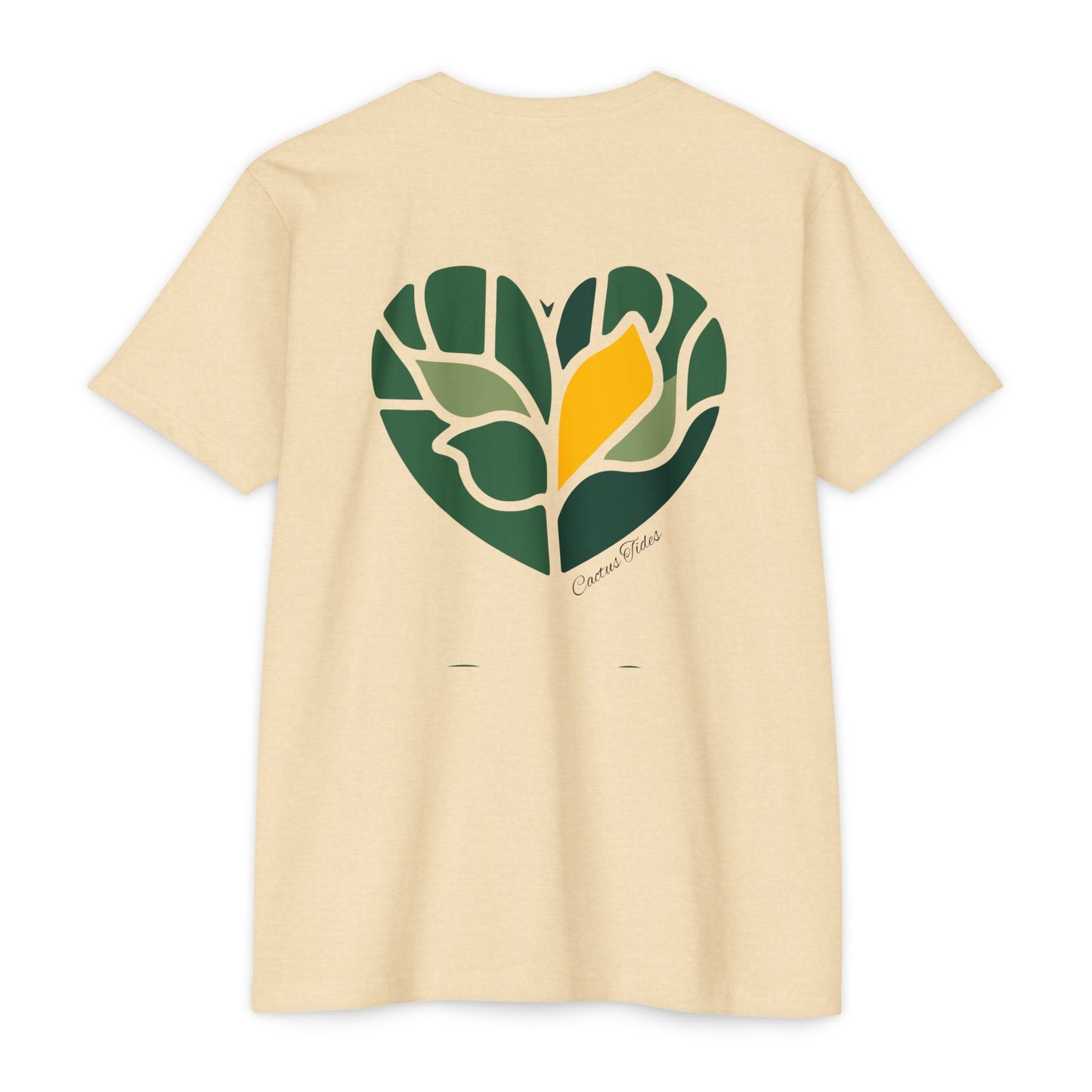 Leaf Heart Graphic T-Shirt — Nature-Inspired Botanical Tee