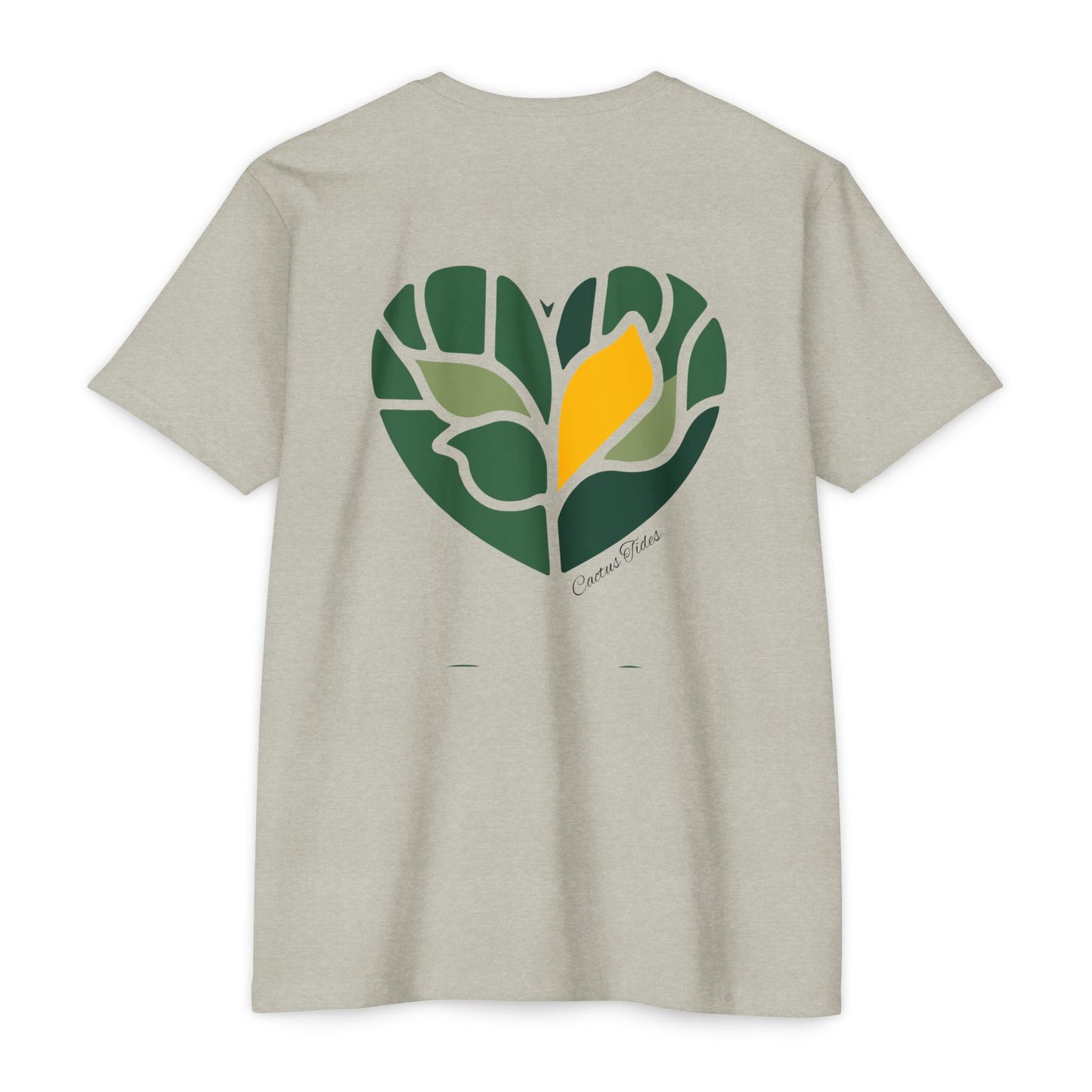 Leaf Heart Graphic T-Shirt — Nature-Inspired Botanical Tee