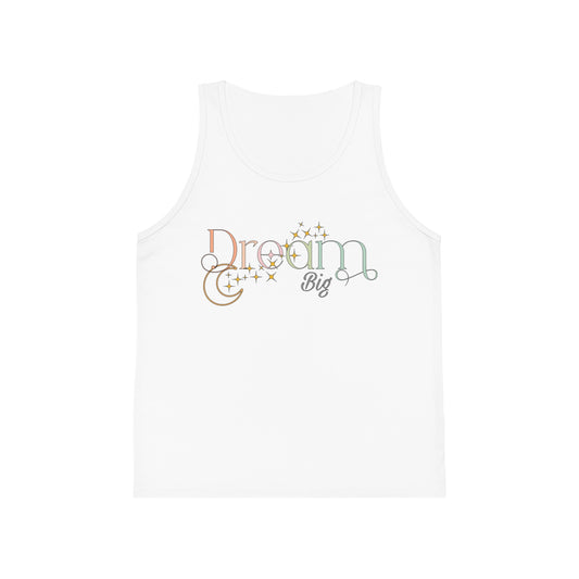 Dream Big Kids Tank Top — Pastel Stars Inspirational Jersey Tank for Children