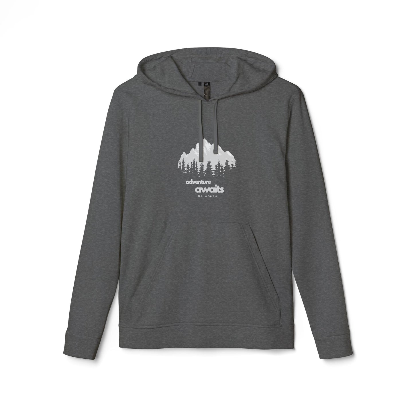 Adidas Fleece Hoodie – Minimalist Skyline Logo Pullover