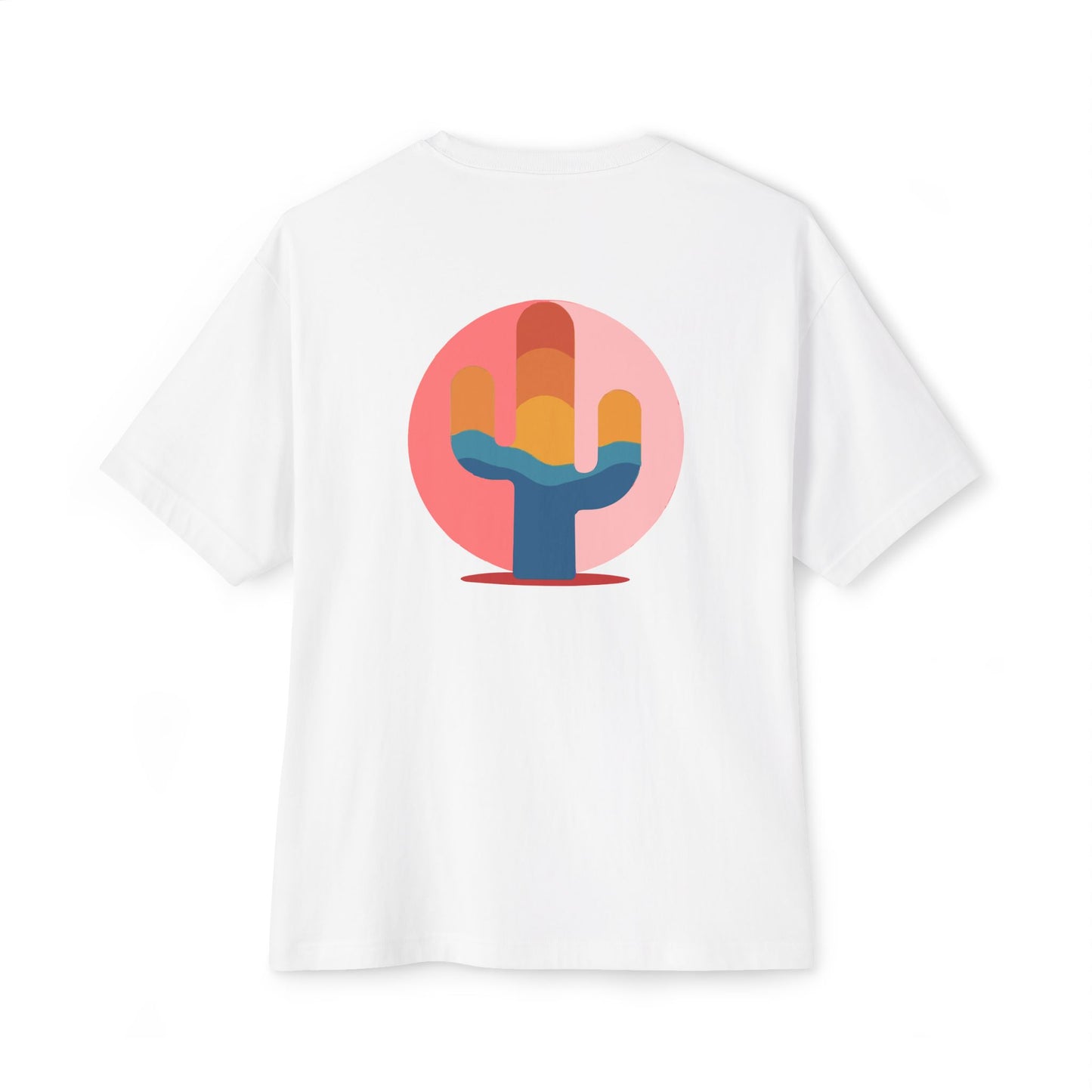 Cactus Sunset Unisex Oversized Boxy Tee