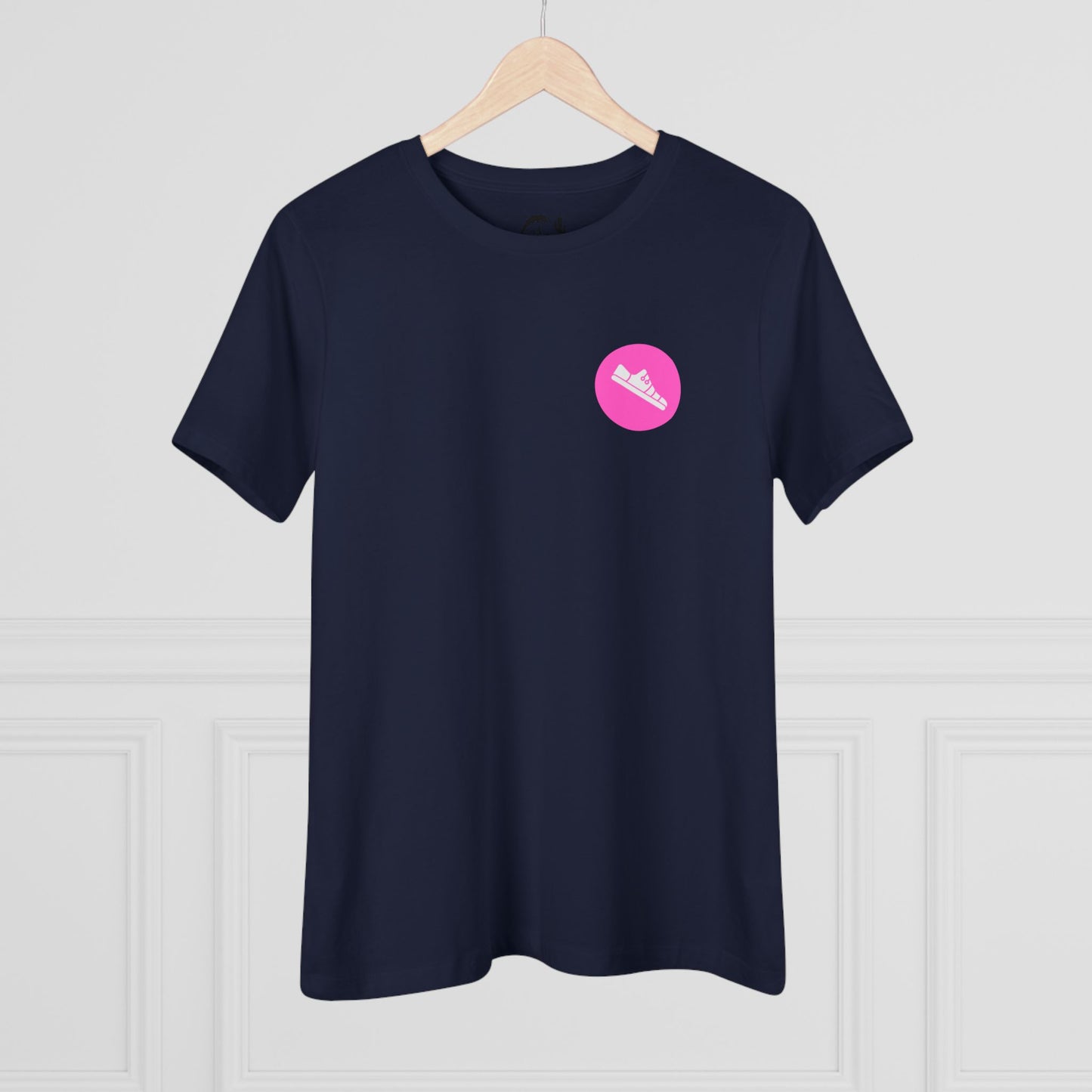 Breathe. Move. Repeat. Women’s Cotton Tee – Motivational Fitness Pink Graphic