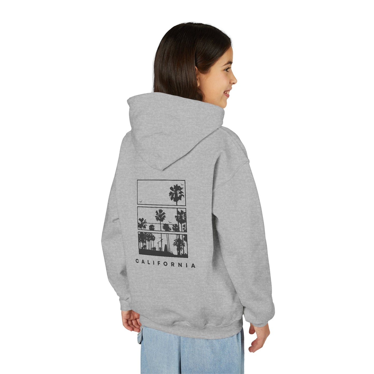 California Palm Graphic Hoodie — Youth Hooded Sweatshirt