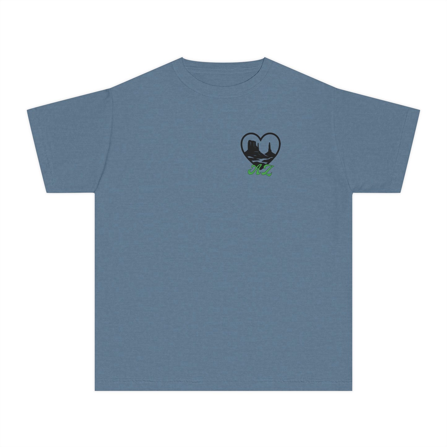 Youth Tee — Heart Mountain Nature Graphic Kids T‑Shirt