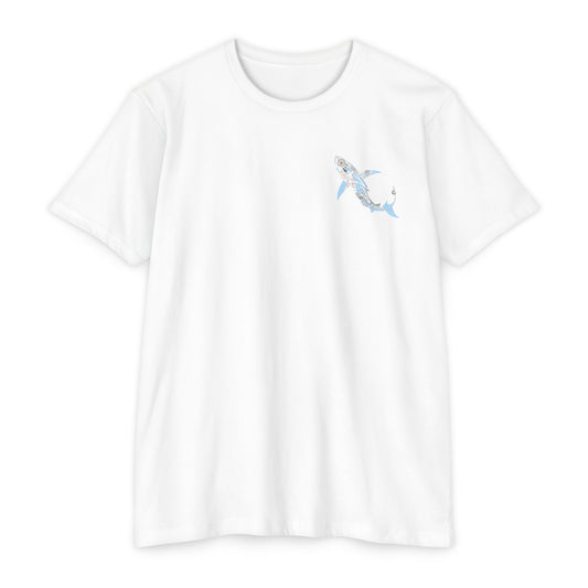 Shark Graphic T-Shirt — "Live Wild Dream Deep" Ocean Tee