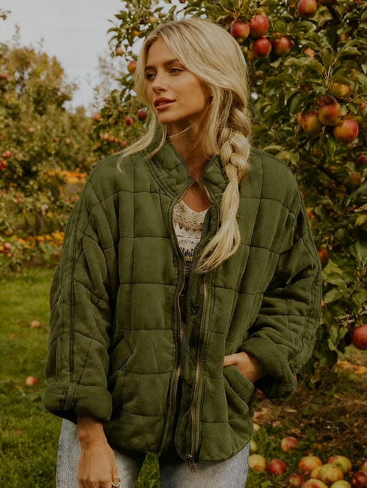 Quilted Bomber Jacket