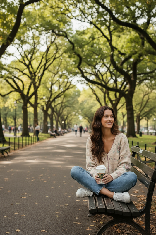 Floral Pattern Long Sleeve Button Sweater Cardigan